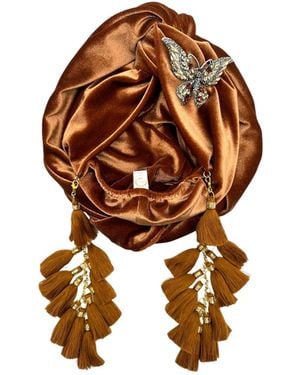 Julia Clancey Butterfly Cocoa Chacha Turban - Brown