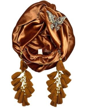 Julia Clancey Butterfly Cocoa Chacha Turban - Brown