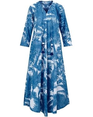 Antra Designs Meilikki Marine Cotton Kaftan - Blue