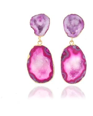 Magpie Rose Double Drop Rocks - Pink