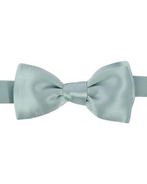 LE COLONEL Mint Silk Bow Tie - Blue