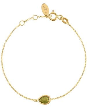 LÁTELITA London Pisa Mini Teardrop Bracelet Gold Peridot - Metallic