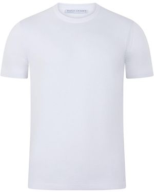 Paul James Knitwear Midweight Julius Cotton Knitted T-Shirt - White