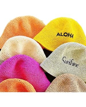 Springmoonatelier Summer Festival Bucket Hats Cream - Yellow