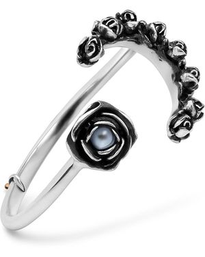 Unaloe Moon Rose Open Bracelet - White