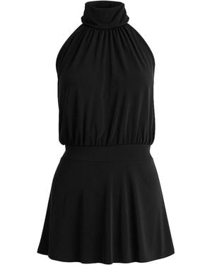 Maison De Gala Eva Halter Mini Dress - Black