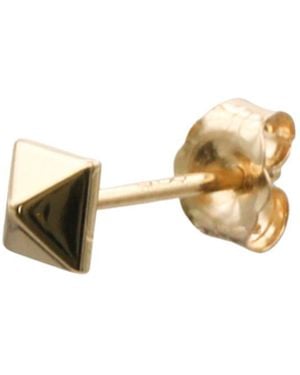 Anjalé Fine Jewelry Large Pyramid Stud - Metallic