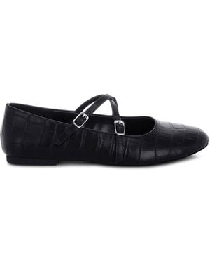 Rag & Co Chirola Mary Jane Ballet Flats - Black