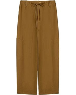 Nocturne High-Waisted Cargo Pocket Trousers - Green