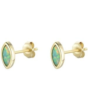 KAMARIA Marquise Opal Stud Earrings - Metallic