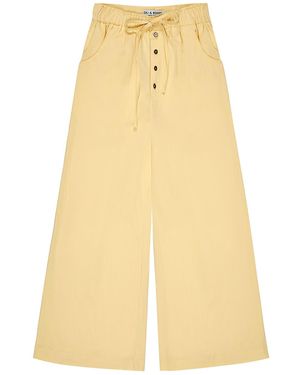 DU & BERRY Sway Cotton Palazzo Pants - Yellow