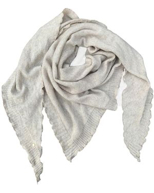 tirillm Neutrals Palma Triangle Cashmere Scarf Light - Gray