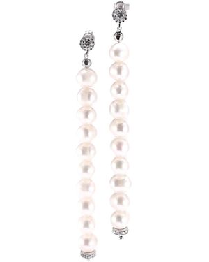Mineralgems•Studio Pearl Thread Earrings - White