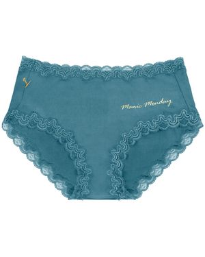 Uwila Warrior Soft Silk Days Of The Week Briefs Manic Monday- Storm - Blue