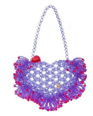 Tillie Beads Sweetheart Bead Bag - Purple