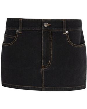 Circular Path Micro Mini Skirt - Black