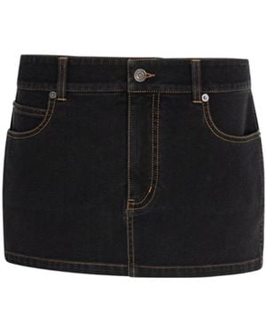 Circular Path Micro Mini Skirt - Black
