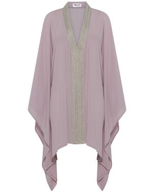 Belyed Handcraft Amirat – Elegant Angel Sleeve Dress By Belyed - Purple