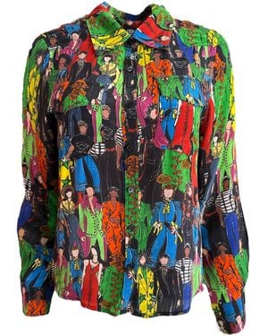 Any Old Iron Heroes Printed Button Down Shirt - Multicolour