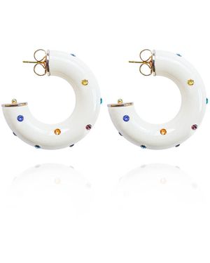 Saule Label Neutrals Alba Hoops - Metallic