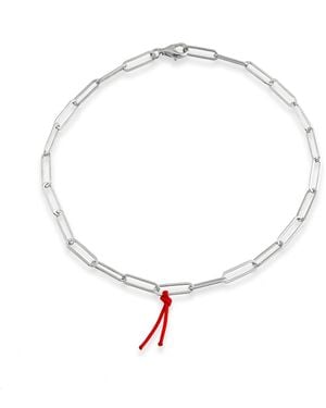 The Pheia Paperclip Chain Anklet - Metallic
