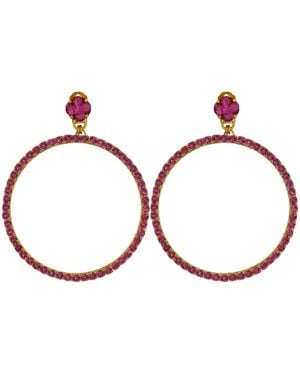 Vickisarge The Large Hoop Earrings - Brown