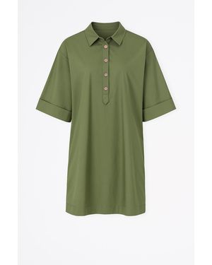 Conquista Oversized Khaki Dress - Green