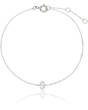 Lily & Roo Diamond Style Miniature Initial Letter Bracelet - Metallic