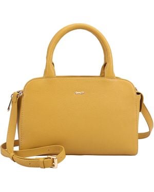 Paul Costelloe Giselle Leather Crossbody Bag - Yellow