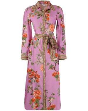 Raishma Enola Lilac Midi Dress - Pink