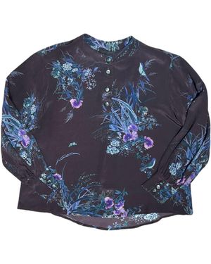 Lindsay Nicholas New York Poet Blouse - Blue