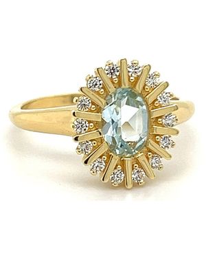 Talismania Jewelry Headwaters Oval Sky Topaz Ring Vermeil - Metallic