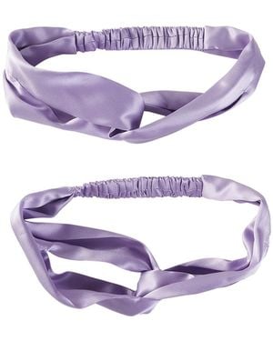 Soft Strokes Silk Pure Mulberry Silk Turban Style Headband - Purple