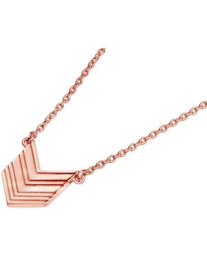 Lucy Quartermaine Art Deco Arrow Pendant - Pink