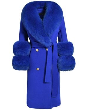 Hortons England Belgravia Cashmere Coat Royal - Blue