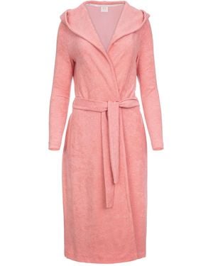 Oh!Zuza Cotton Terry Hooded Robe - Pink