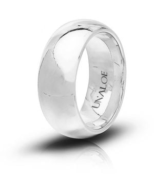 Unaloe Wide Domed Ring - White