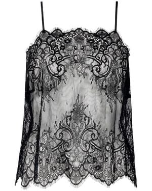 Sasha La Mer Fortuna Lace Top Short, Kiss - Black
