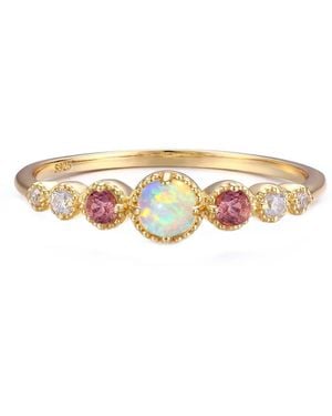 Azura Jewelry New York Divinity Opal Tourmaline Ring Vermeil - Metallic