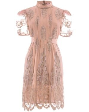 Lisa The Label Gondola Dress With Puff Sleeves - Pink