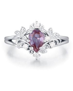 Azura Jewelry New York Elowen Dew Alexandrite Ring - Metallic