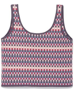 Peraluna Innocence Knit Crop Top - Red