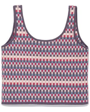 Peraluna Innocence Knit Crop Top - Red