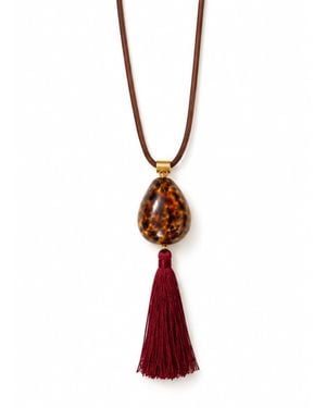 Lalinde Maris Cowrie Necklace - Red