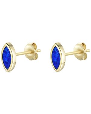 KAMARIA Marquise Opal Stud Earrings - Blue
