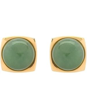 Emma Holland Jewellery Aventurine & Clip Earrings - Green