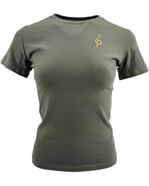 Madison Maison Music Is The Answer Khaki T-Shirt - Green