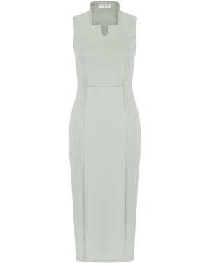 Celestine & Mae Collar Midi Dress - Green