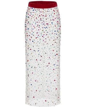 Meji Multicoloured Stone Skirt - Grey