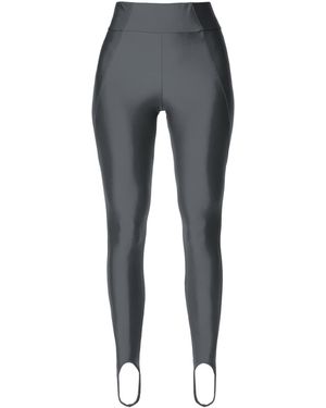 AGGI by HALEWSKI Gia Smoked Pearl Elastic Stirrup Leggings - Grey